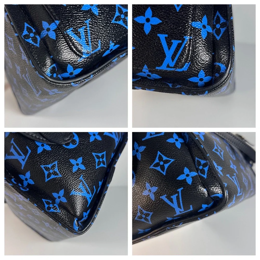 Louis Vuitton Colored Monogram Speedy Amazon PM Blue Black - Picture 11 of 15